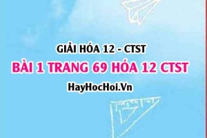 Giải bài 1 trang 69 Hóa 12 Chân trời sáng tạo SGK